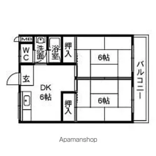 エクセル篠原【102号室】の間取り