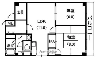 アビタツィオーネ香里園【3階】の間取り
