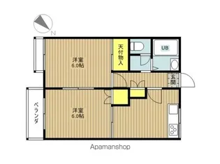 グランハイム東岩槻 B棟【201号室号室】の間取り