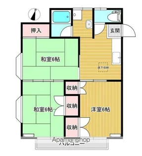 メゾンクック【201号室】の間取り