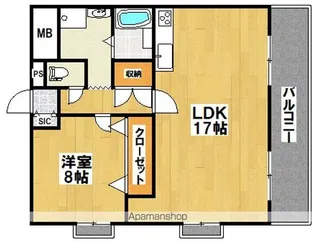 ロイヤルキタノ【804号室】の間取り