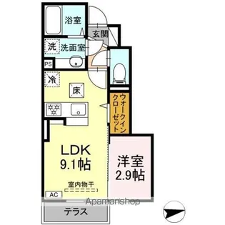 サンソレイユ【1階】の間取り