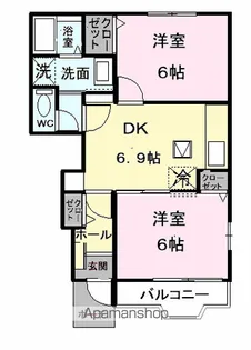 サン・フィールドB【1階】の間取り