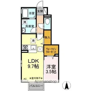 ドミール八幡【1階】の間取り