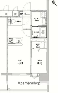 福岡県福岡市博多区築港本町【マンション】の間取り
