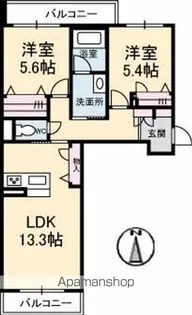 BEREO蔵本元町【305号室】の間取り