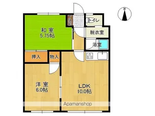 さかえマンション【2号室】の間取り