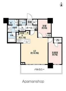 パークシティ中野 ザ タワー ブリーズ【1807号室】の間取り