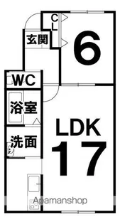 シャンテ柏林台Ⅱ(西棟)【101号室】の間取り