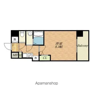 S-RESIDENCE緑橋駅前【11階】の間取り