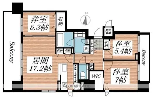 円山ザ・レジデンス【5階】の間取り