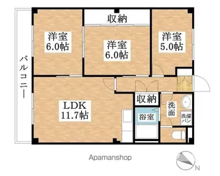 ロイヤルランド泉【1階】の間取り