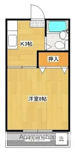津曲マンション【206号室】の間取り