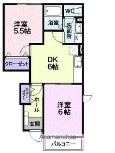メゾン・アンソレイエ【1階】の間取り