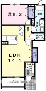 エレガンテ クローネ B【1階】の間取り