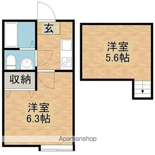 ツインライト大麻【205号室】の間取り