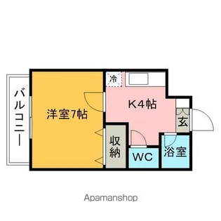 ピュア松本【206号室】の間取り