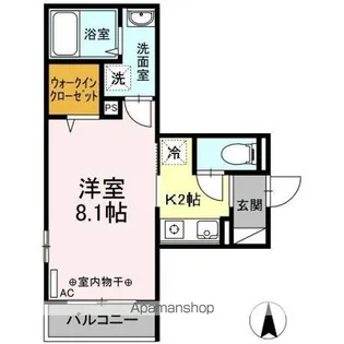 DーROOM宮千代【2階】の間取り