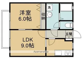 もりの舎【102号室】の間取り