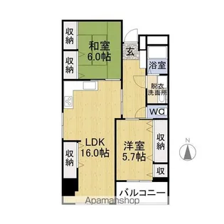 カーサミモーサ三鈴【403号室】の間取り