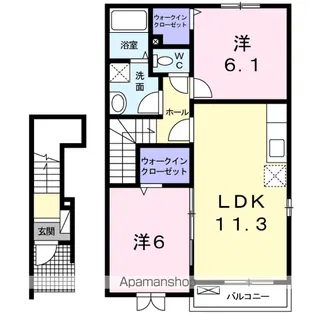 サンヒルズM Ⅱ【2階】の間取り