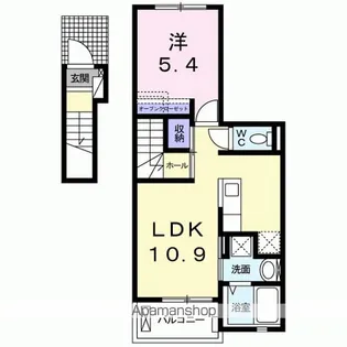 ジュネス アイ【2階】の間取り