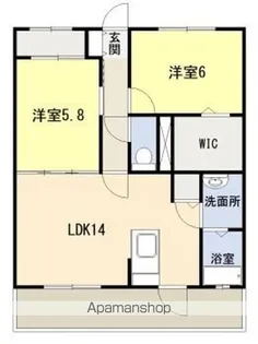 WEST MINION【Ⅱ301号室】の間取り