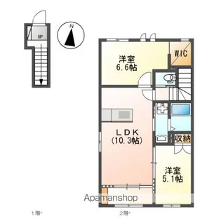 フィネッツア【2階】の間取り