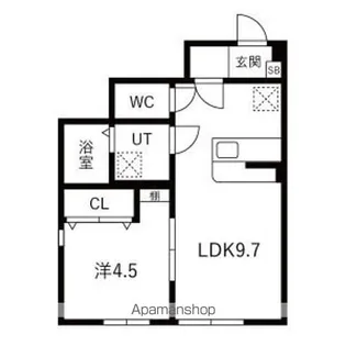 REON北町(レオン)【107号室】の間取り