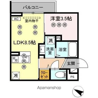 サンガーデン新山口 A【1階】の間取り