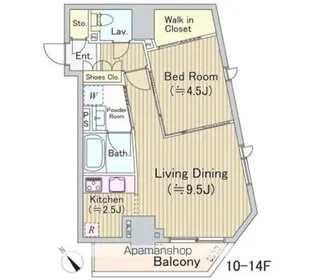オリゼー茅場町【13階】の間取り