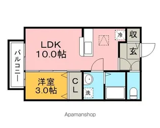 ソレイユ・ルヴァン【1階】の間取り