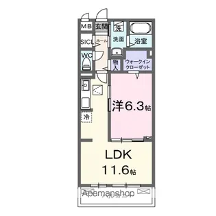 ノルド フィウ?メ【1階】の間取り
