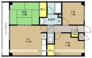 グランパレスイマージュ【402号室号室】の間取り