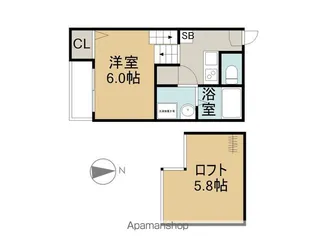 ARBRE志賀本通【2階】の間取り