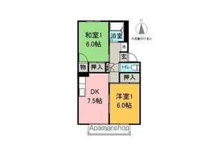 プレジール高出B棟【105号室】の間取り
