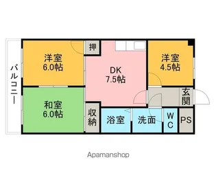 サンルート23【302号室】の間取り