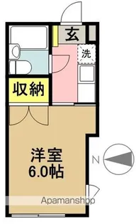 エトワール羽根木【202号室】の間取り