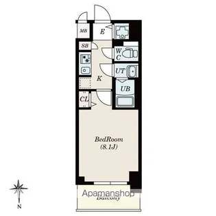 CREST TAPP新栄【4階】の間取り