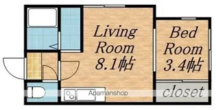 パスカル山の手【2階】の間取り