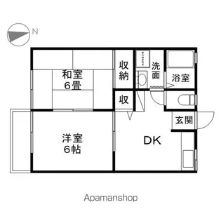 ラ・メゾンひまわり【2階】の間取り