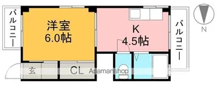 フライハイト朝倉【3階】の間取り