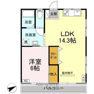 ハイツ・タイチ Ⅱ棟【2階】の間取り