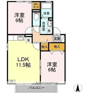 アスピラシオン B棟【2階】の間取り