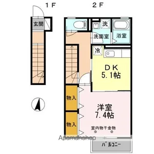 インカーサ36【2階】の間取り