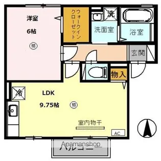 イベール・ドゥ B棟【2階】の間取り