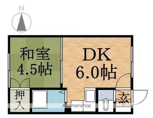 第6ハイツ幸梅【2号室】の間取り