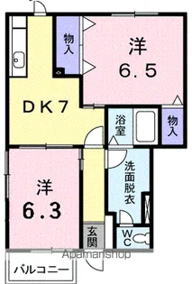 ドゥーヴアン【1階】の間取り