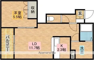 ロココプランB【1階】の間取り
