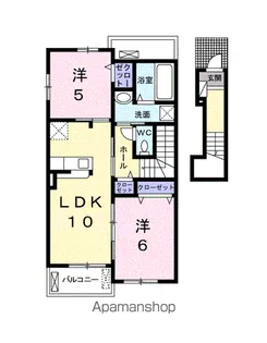 シャトレーポワリエ Ⅳ A【2階】の間取り
